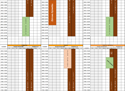 Harmonogram obłożenia pływalni w okresie wakacyjnym