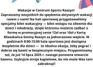 Wakacje w Centrum Sportu Raszyn!