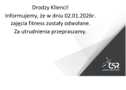 Odwołane zajęcia fitness