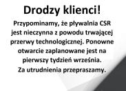 Drodzy klienci!