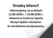 Drodzy klienci!