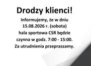 Drodzy klienci!