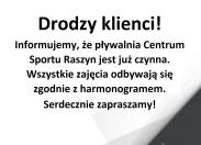 Drodzy klienci!