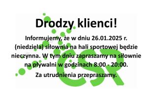Drodzy klienci!