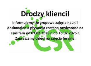 Drodzy klienci!