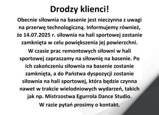 Drodzy klienci!