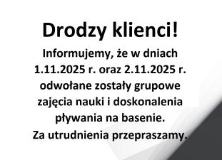 Drodzy klienci!