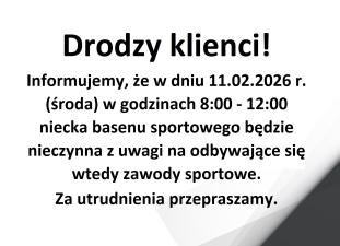 Drodzy klienci!