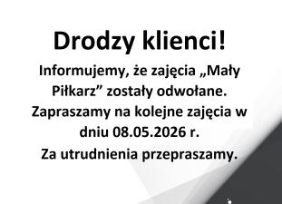Drodzy klienci!