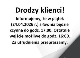 Drodzy klienci!