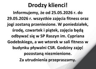 Drodzy klienci!