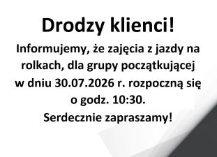 Drodzy klienci!