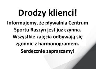 Drodzy klienci!