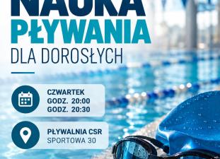 Rekrutacja na zajęcia nauki pływania dla dorosłych!