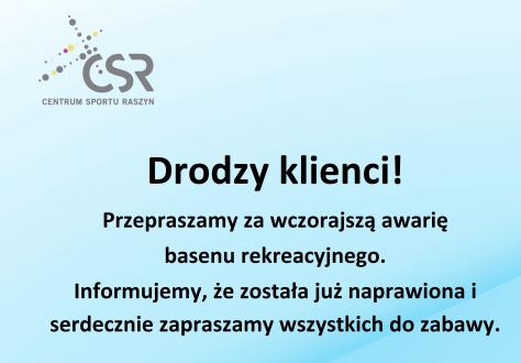 Drodzy klienci!