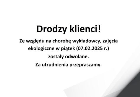 Drodzy klienci!