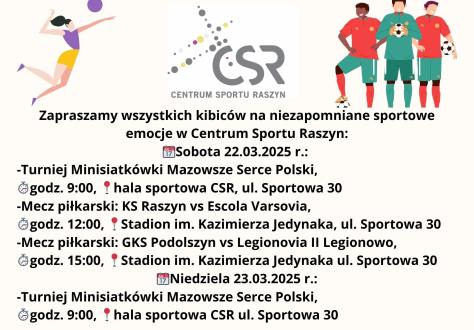 Sportowy weekend w Centrum Sportu Raszyn!