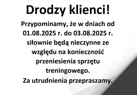 Drodzy klienci!