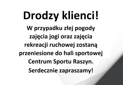 Drodzy klienci!