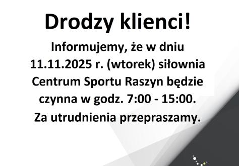 Drodzy klienci!