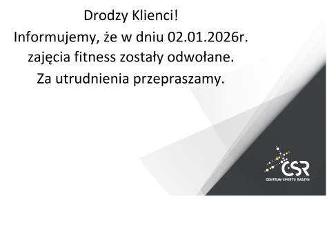 Odwołane zajęcia fitness