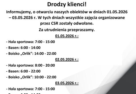 Drodzy klienci!