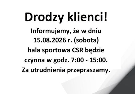 Drodzy klienci!