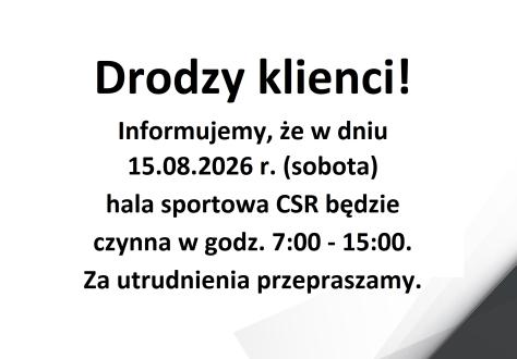 Drodzy klienci!