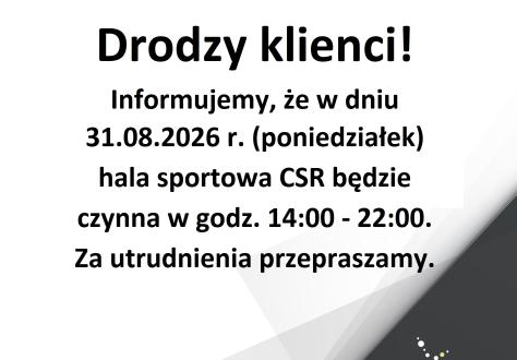 Drodzy klienci!