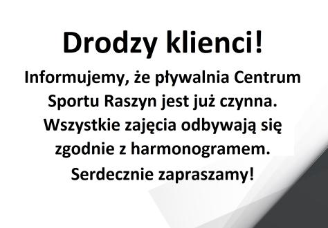 Drodzy klienci!